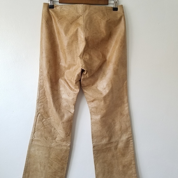 Y2k In Wear Jeans 100% Leather Boot Cut Pants Size 28 - Picture 7 of 11
